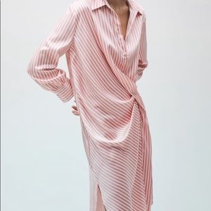 XS ZARA striped shirt dress